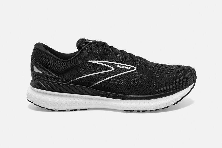 Womens Brooks Glycerin GTS 19 Road Shoes Black/White | 013547-DHO